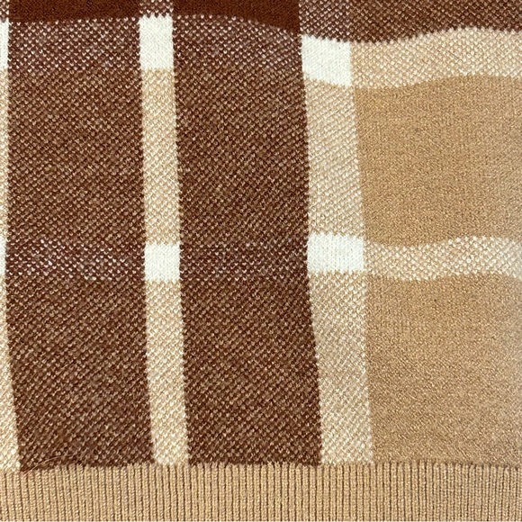 Rachel Zoe Brown Plaid Button-up Cardigan Sweater M - Picture 6 of 9